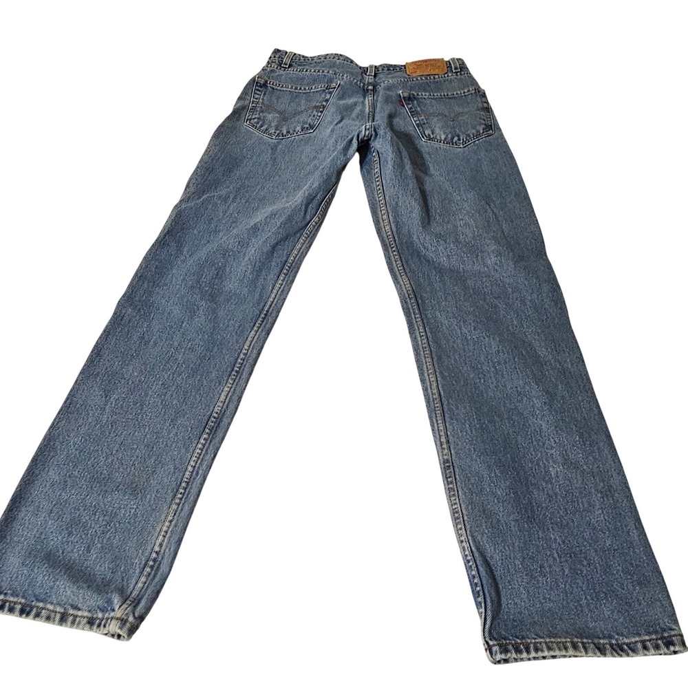 Vintage Levi 505 Regular Fit 90s Blue Denim Jeans Mens Size 34 x 32 1998 - Picture 4 of 14